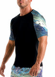 MEN T-SHIRT SHORT RAGLAN SLEEVE 1918t55