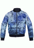 DOUBLE FACE BOMBER JACKET  GERONIMO BLUE GRUNGE