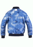 DOUBLE FACE BOMBER JACKET  GERONIMO BLUE TEXTURE