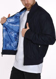 DOUBLE FACE BOMBER JACKET  GERONIMO BLUE TEXTURE